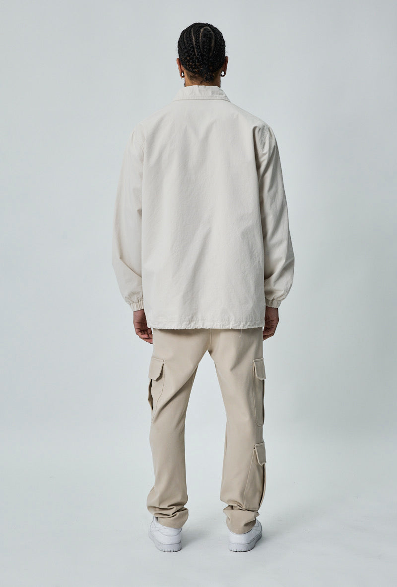 Veste Coach Légère à Boutons - Style Streetwear (Beige ou Vert