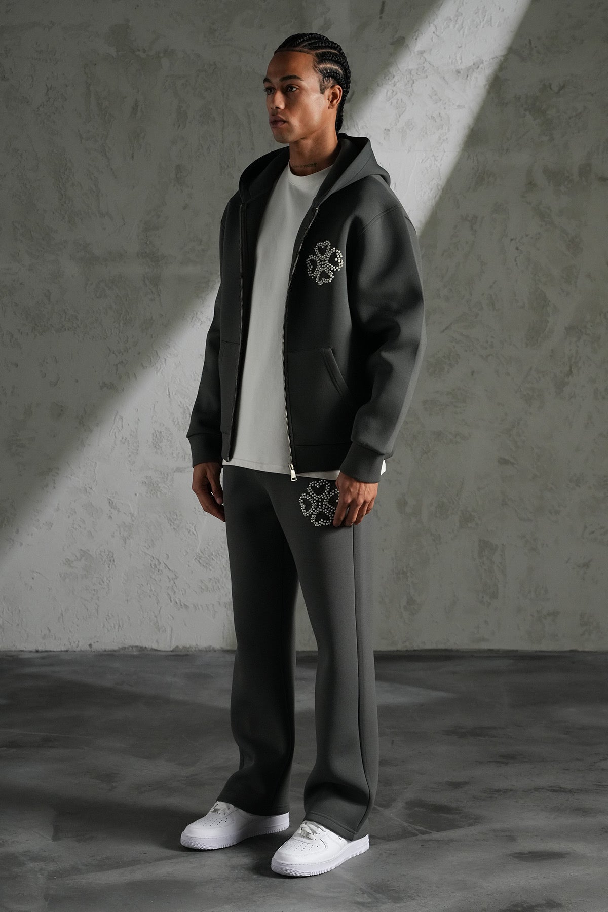 Ensemble à perles- Anthracite