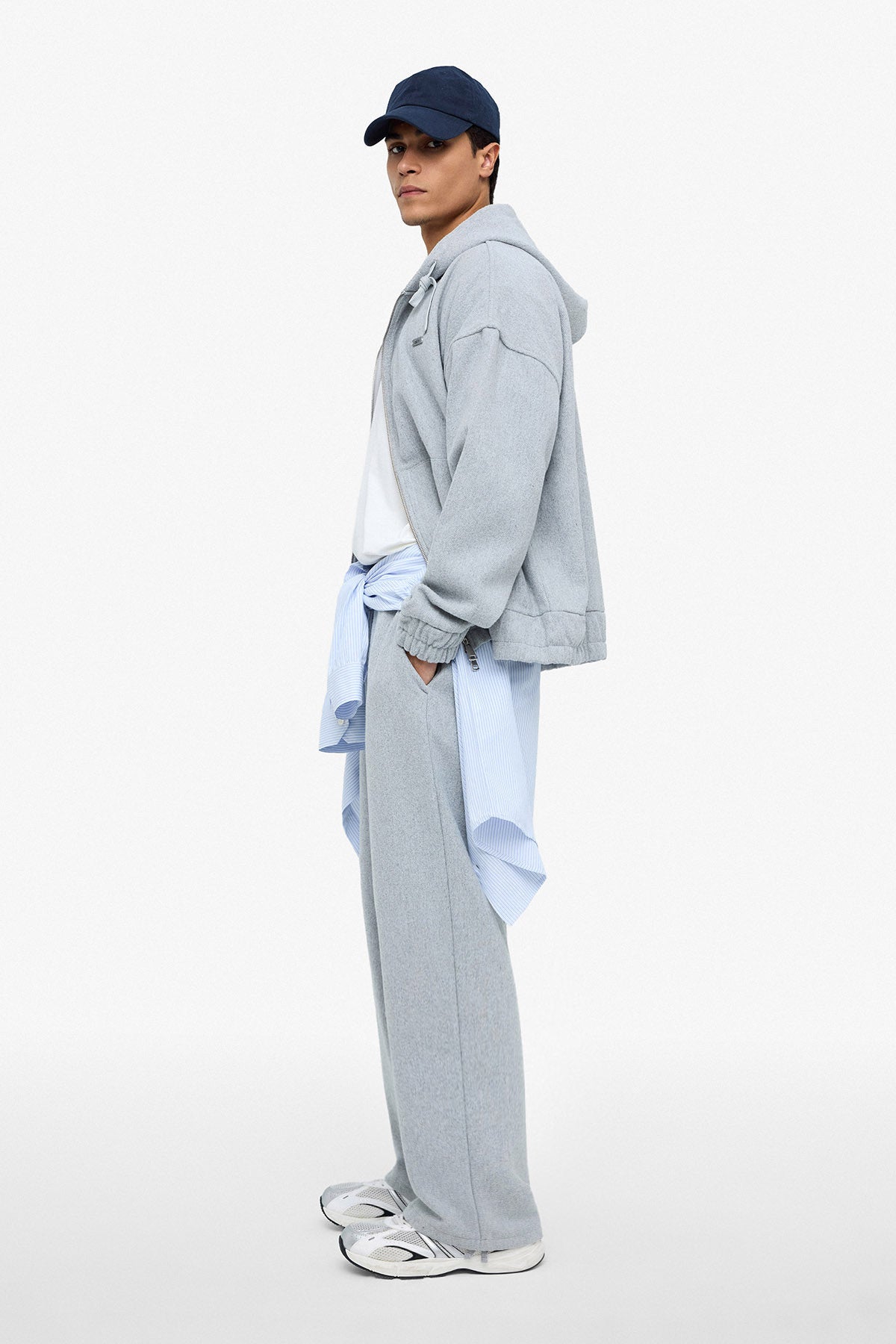 Ensemble Streetwear Gris Prenium - Veste zippé & Pantalon Coupe Relax