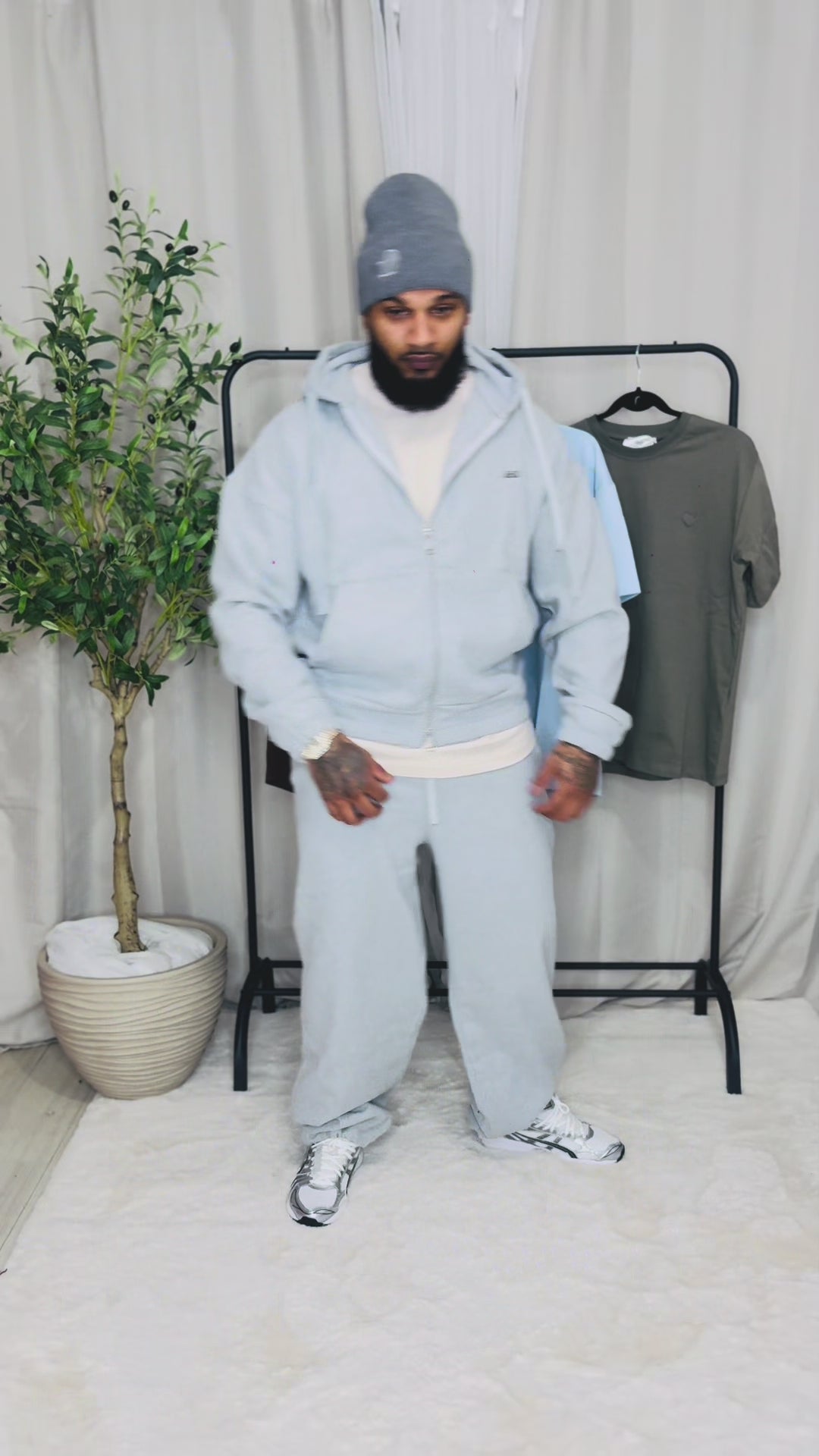 Ensemble Streetwear Gris Prenium - Veste zippé & Pantalon Coupe Relax